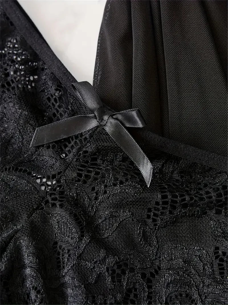 Babydoll + Calcinha Lingerie Renda