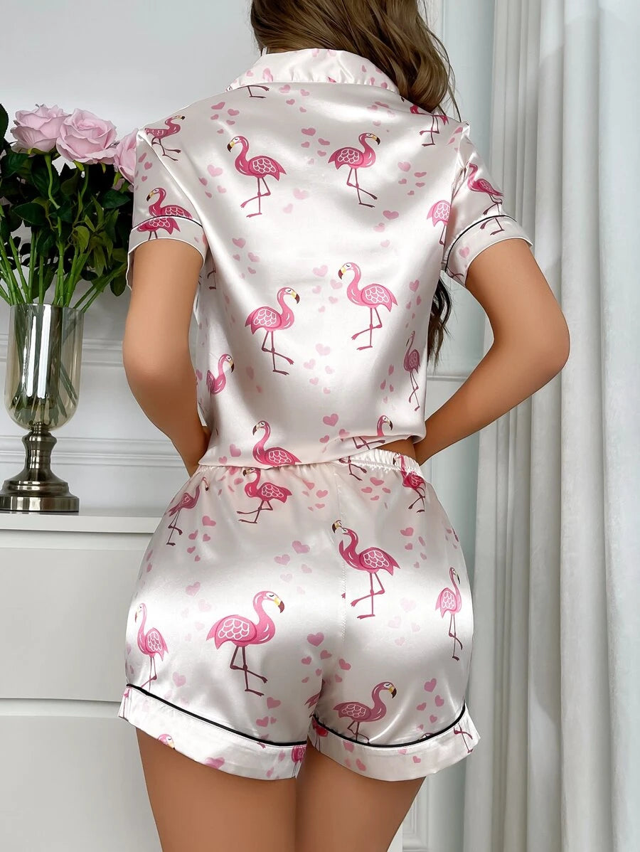 Pijama Flamingo Cetim