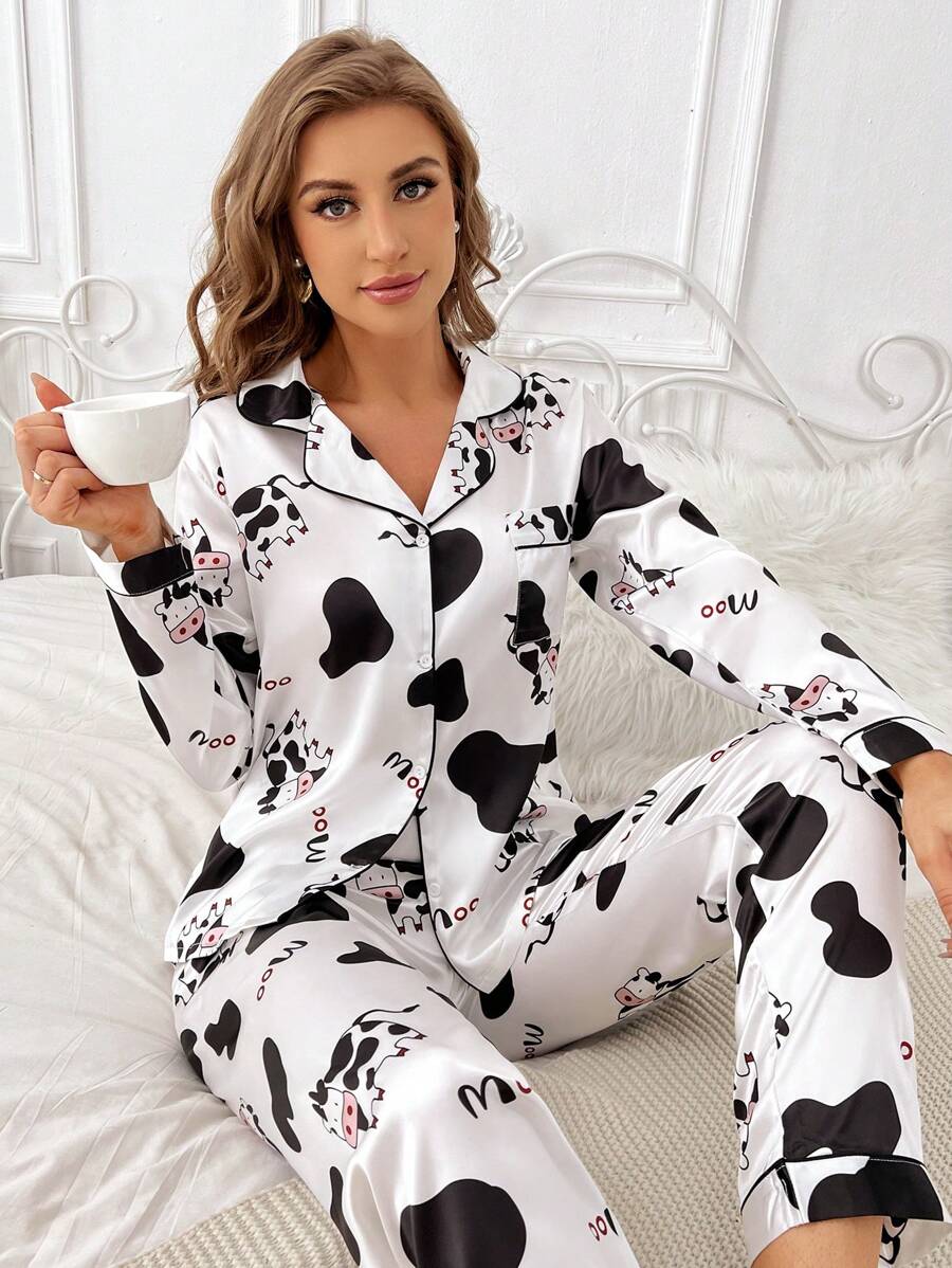 Pijama Vaca, Pijama Longo Vaca, Pijama Cow, Pijama Americano, Pijama Feminino, Pijama Longo Feminino