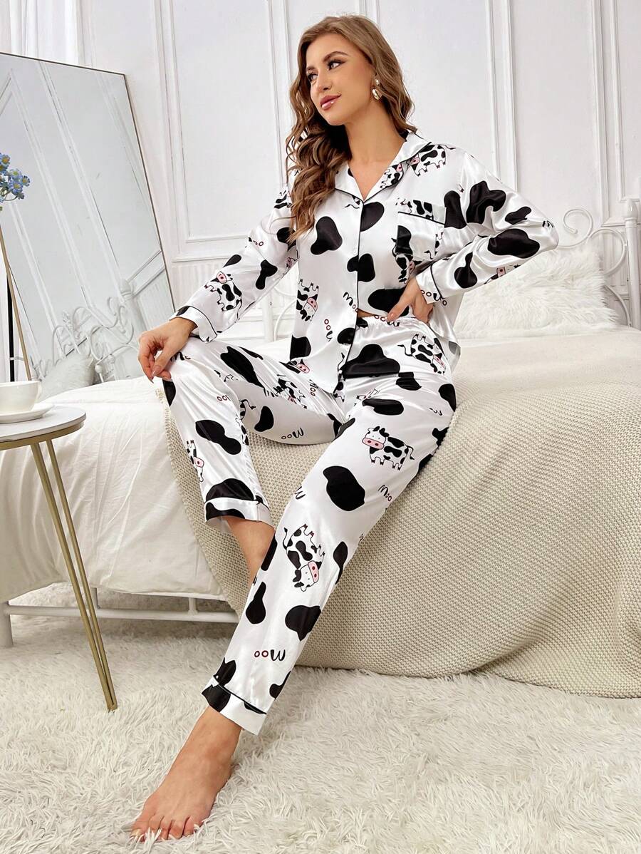 Pijama Vaca, Pijama Longo Vaca, Pijama Cow, Pijama Americano, Pijama Feminino, Pijama Longo Feminino