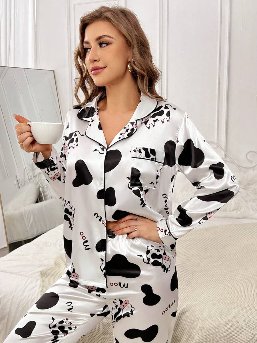 Pijama Vaca, Pijama Longo Vaca, Pijama Cow, Pijama Americano, Pijama Feminino, Pijama Longo Feminino