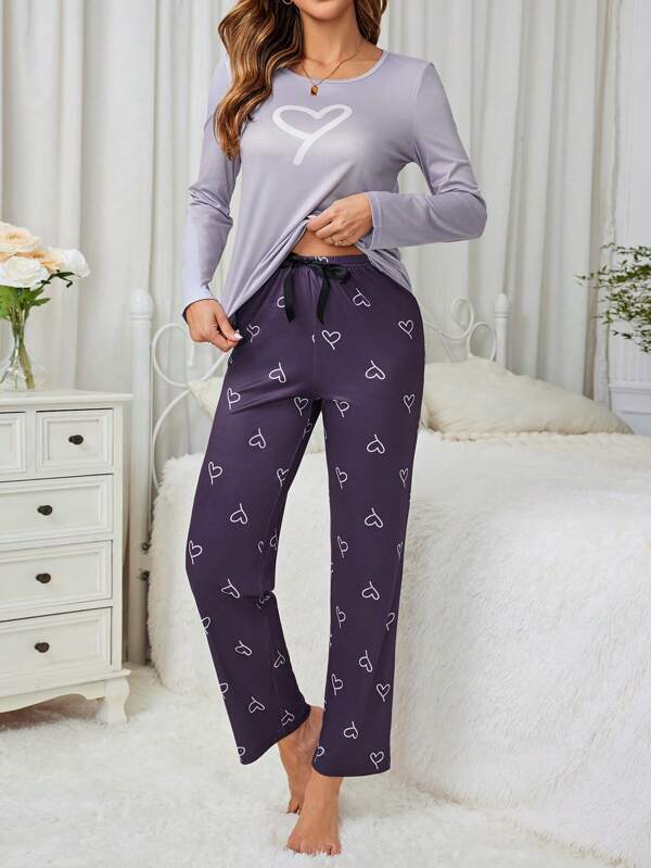 Pijama Longo HeartPrint