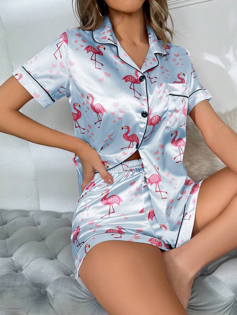 Pijama Flamingo Cetim